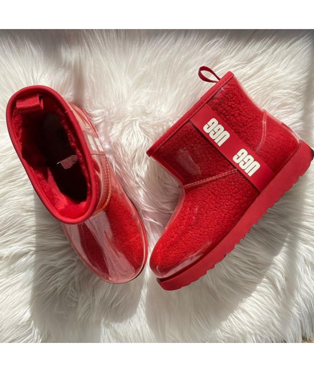 UGG AUSTRALIA Красные резиновые ботинки, фото 2
