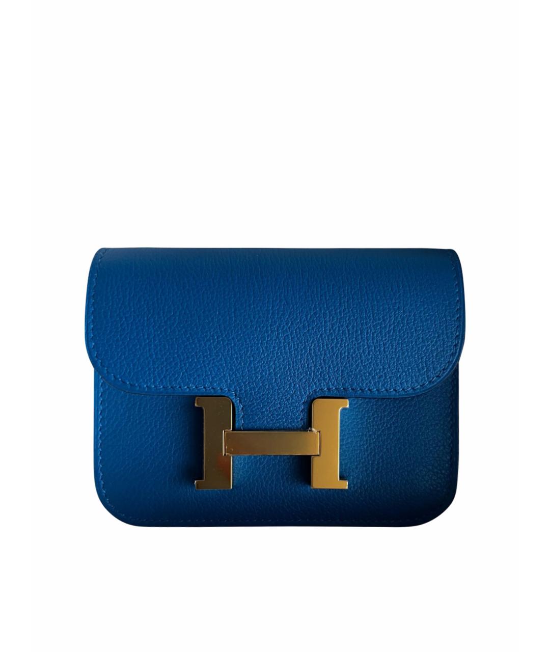 HERMES PRE-OWNED Синяя кожаная поясная сумка, фото 1