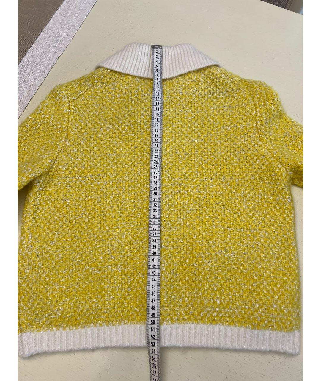 MAJE Желтый полиэстеровый жакет/пиджак, фото 6
