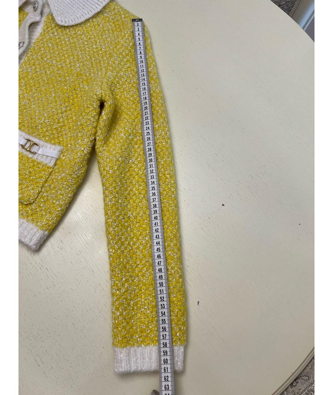MAJE Желтый полиэстеровый жакет/пиджак, фото 8