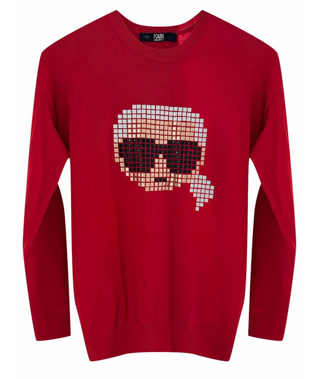 KARL LAGERFELD Красный хлопковый джемпер / свитер, фото 1