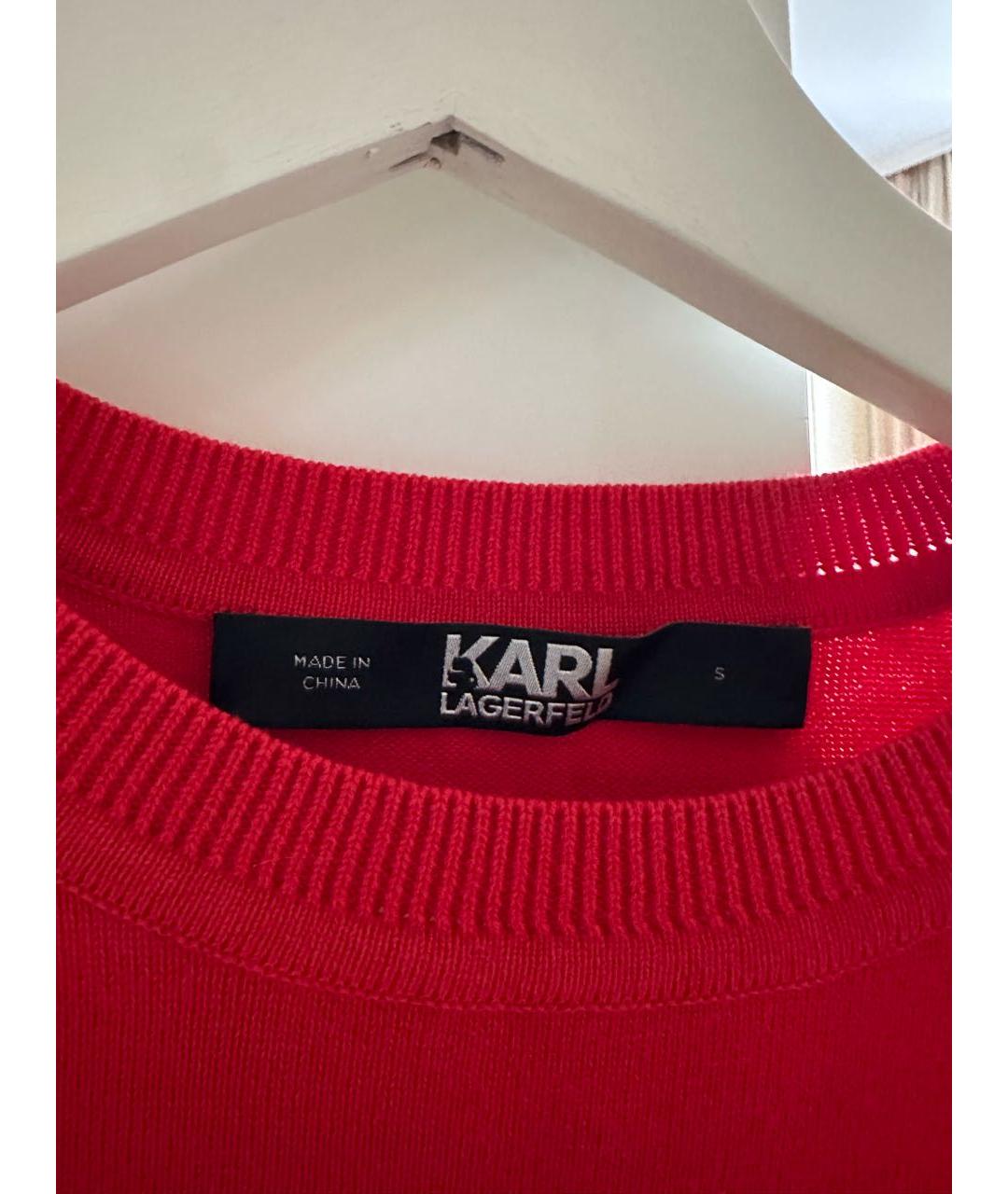 KARL LAGERFELD Красный хлопковый джемпер / свитер, фото 3