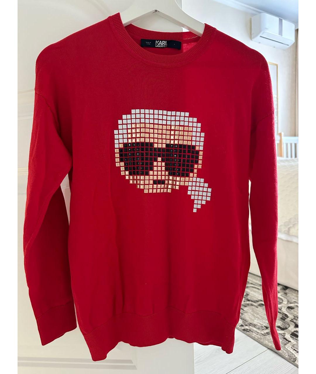 KARL LAGERFELD Красный хлопковый джемпер / свитер, фото 5