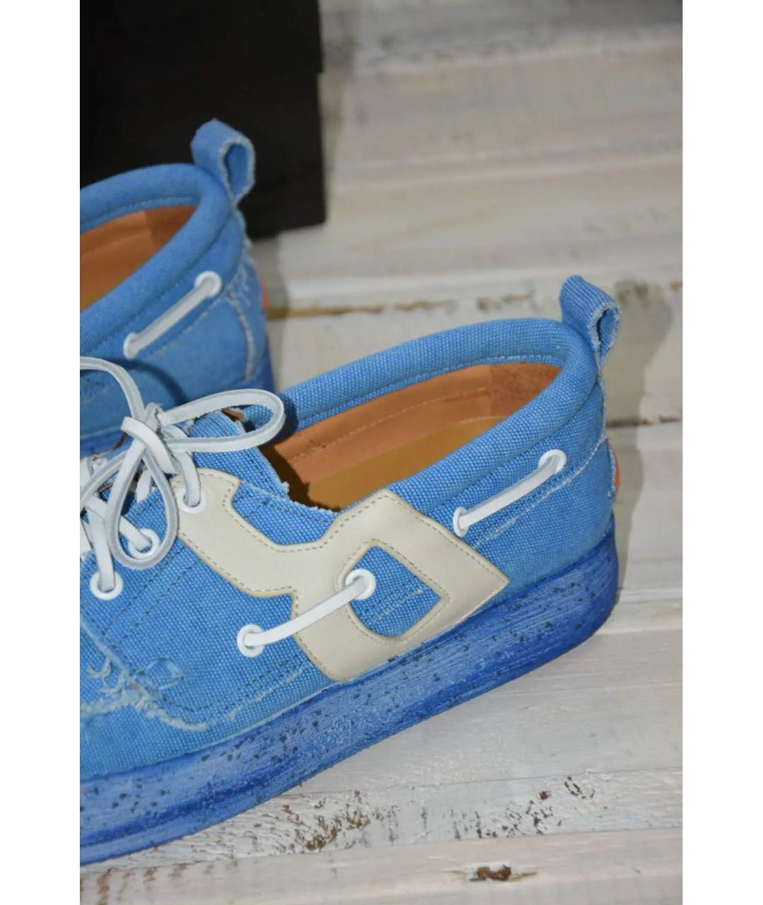 BARRACUDA Голубые текстильные низкие кроссовки / кеды, фото 6