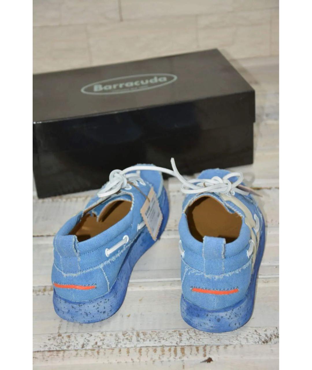 BARRACUDA Голубые текстильные низкие кроссовки / кеды, фото 4