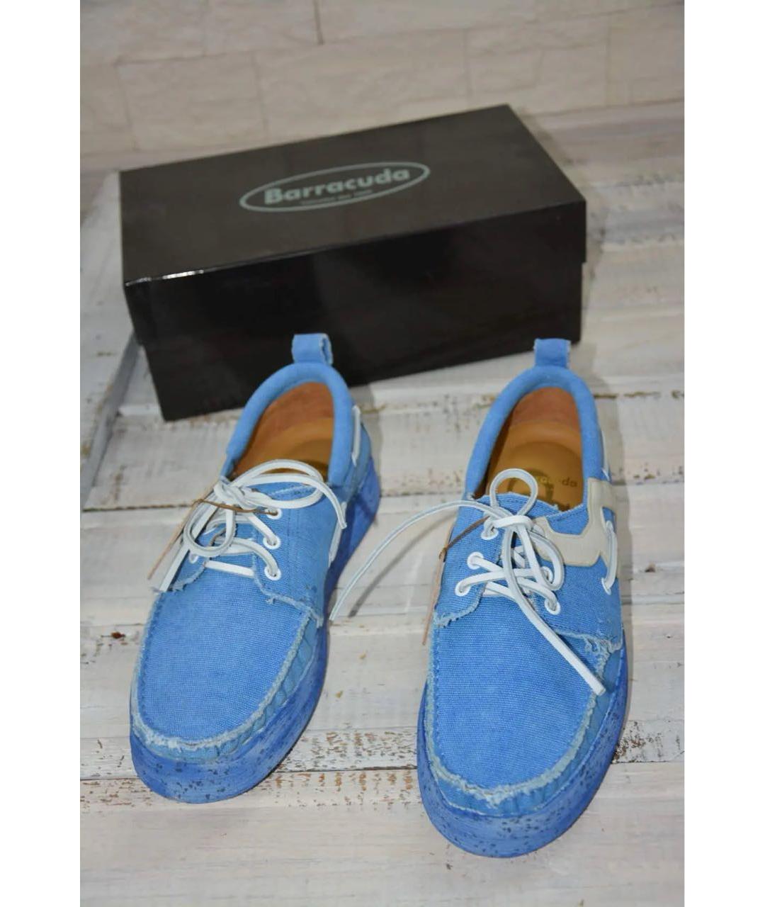 BARRACUDA Голубые текстильные низкие кроссовки / кеды, фото 2