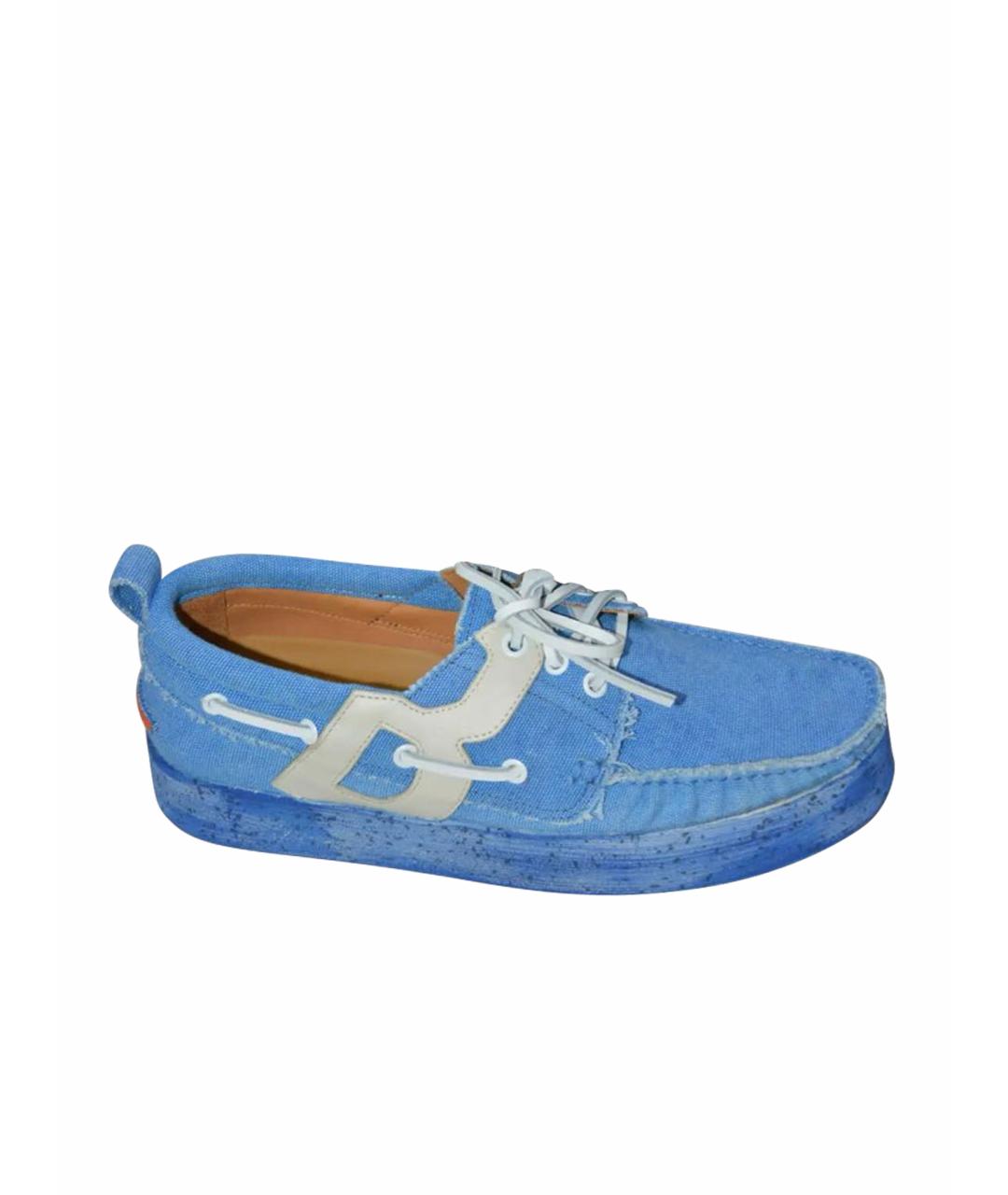 BARRACUDA Голубые текстильные низкие кроссовки / кеды, фото 1