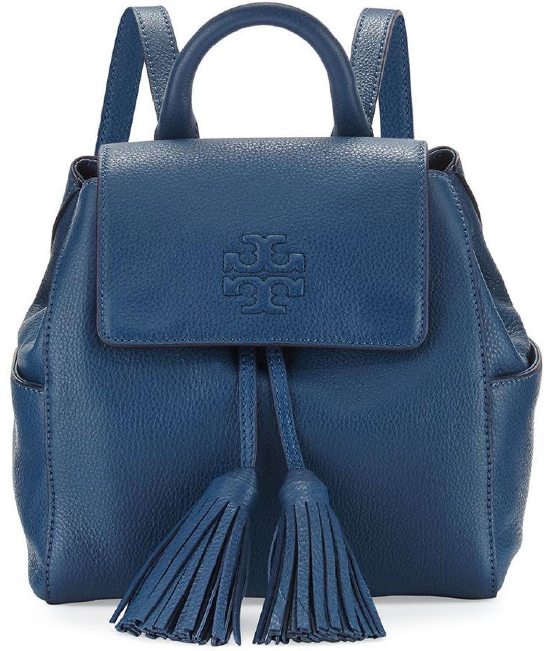 TORY BURCH Синий кожаный рюкзак, фото 1