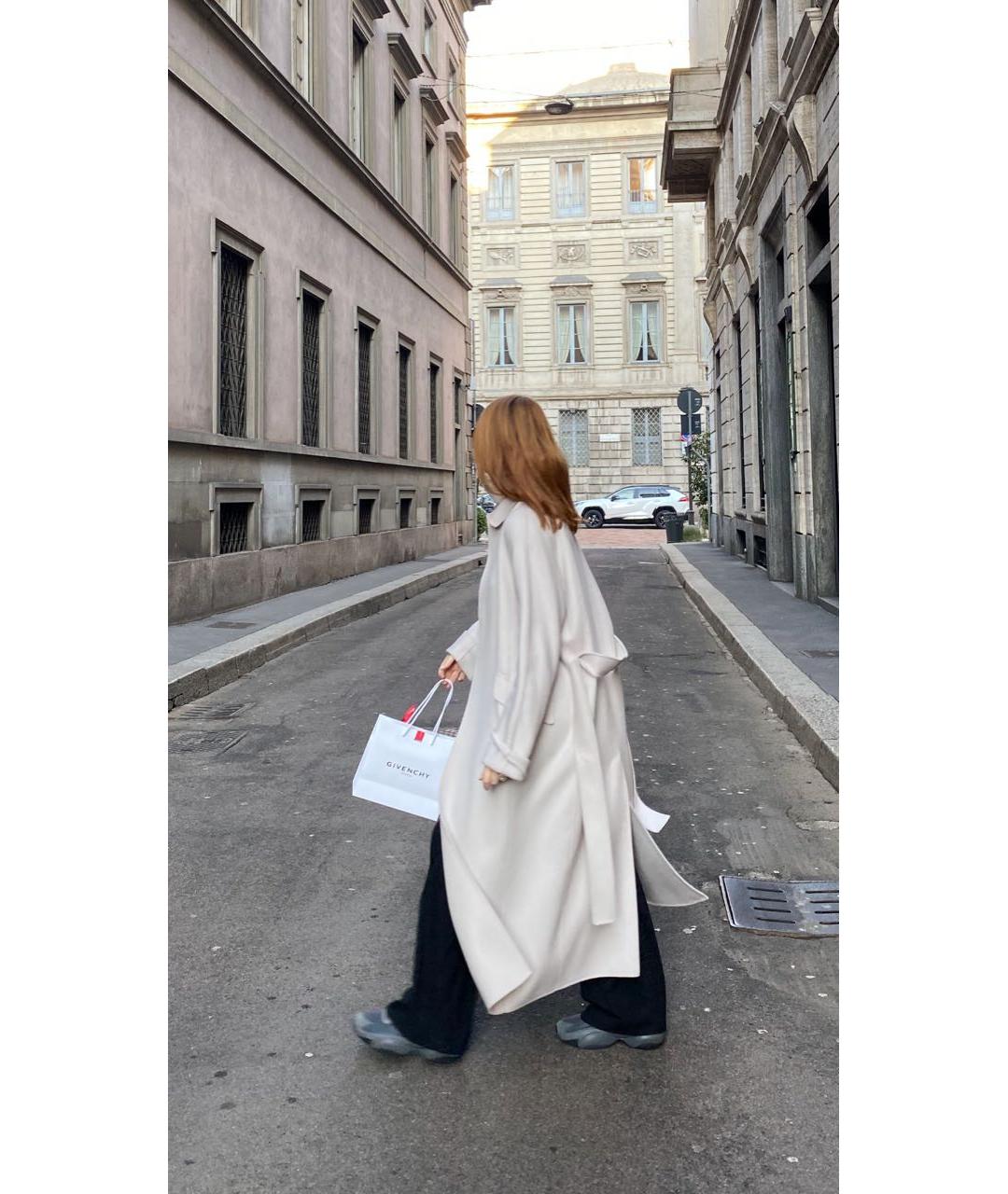 'S MAX MARA Серое шерстяное пальто, фото 6