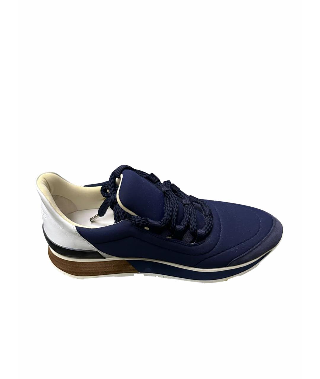 HERMES PRE-OWNED Темно-синие неопреновые кроссовки, фото 1