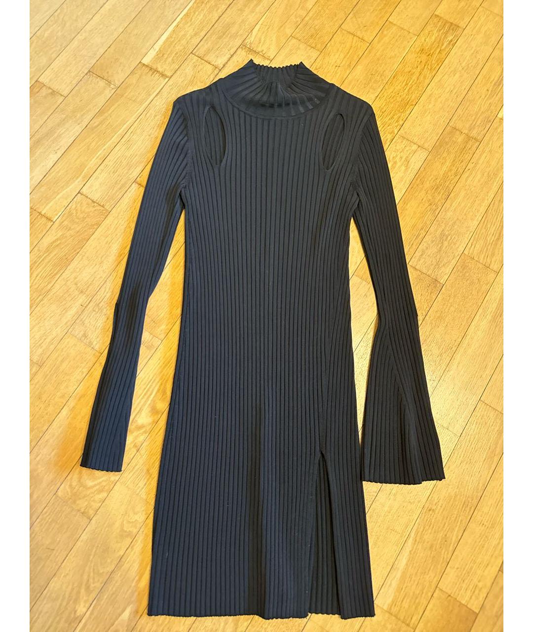 BCBG MAXAZRIA Черное вискозное повседневное платье, фото 5