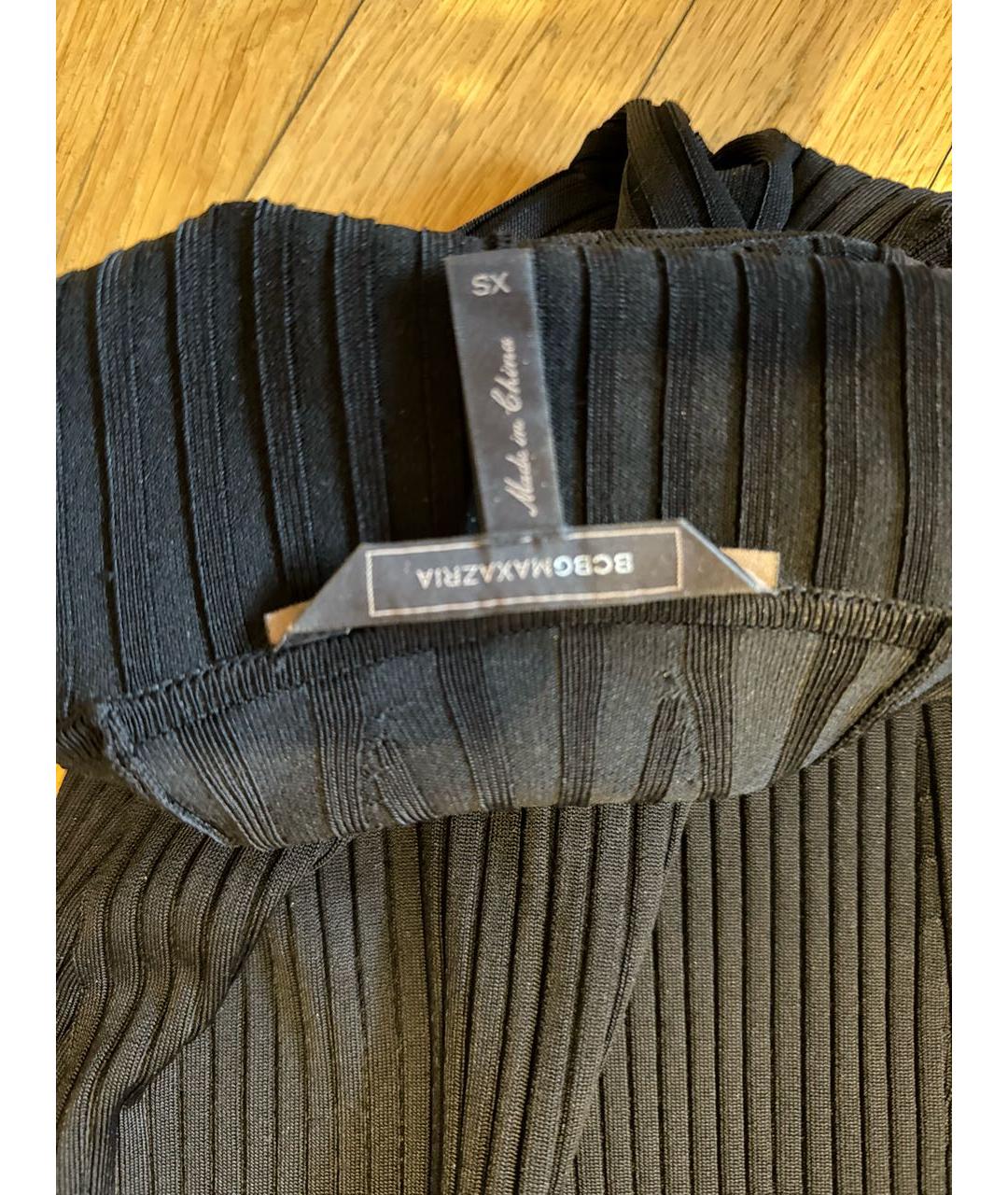 BCBG MAXAZRIA Черное вискозное повседневное платье, фото 3