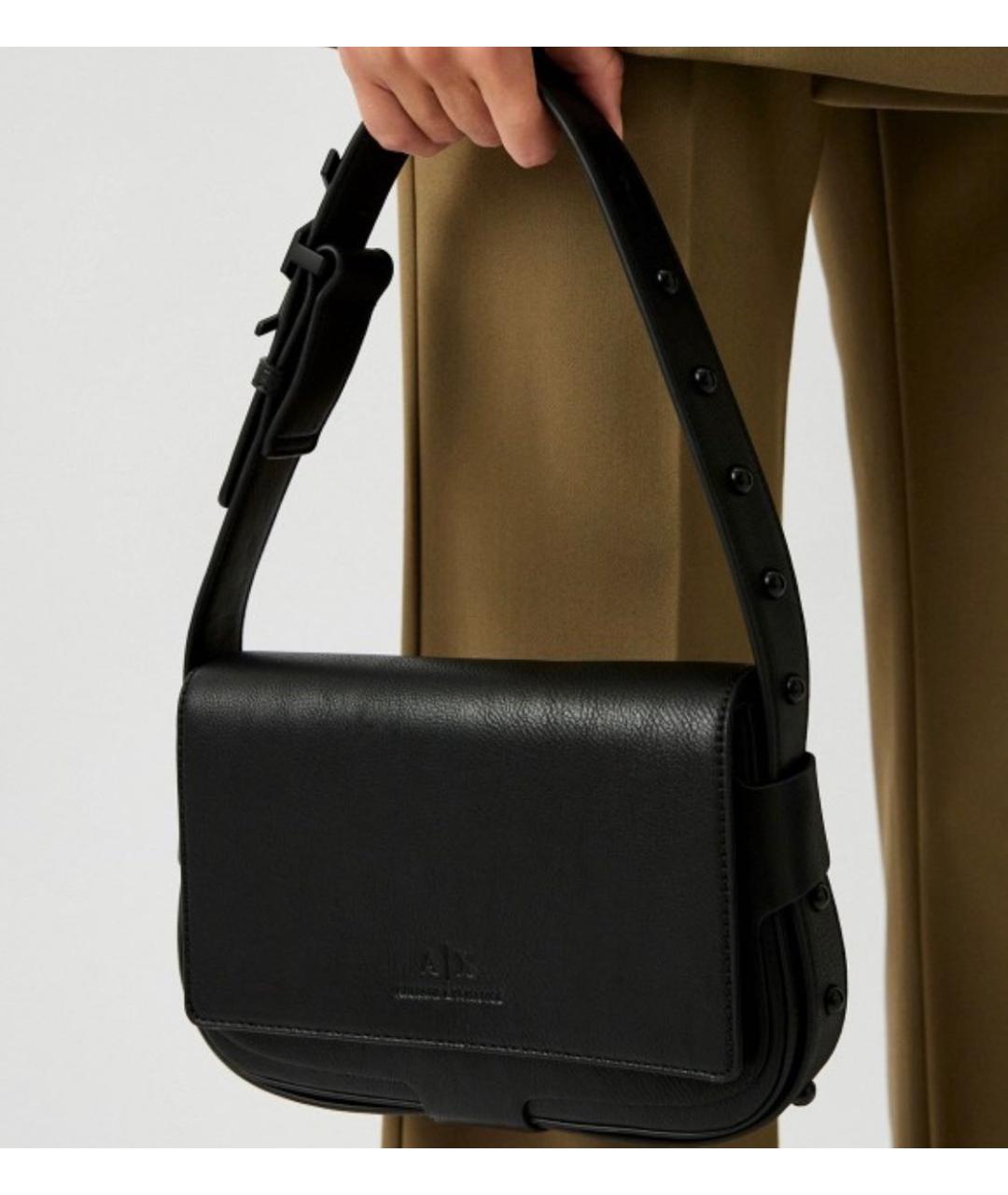 ARMANI EXCHANGE Черная сумка через плечо из искусственной кожи, фото 2