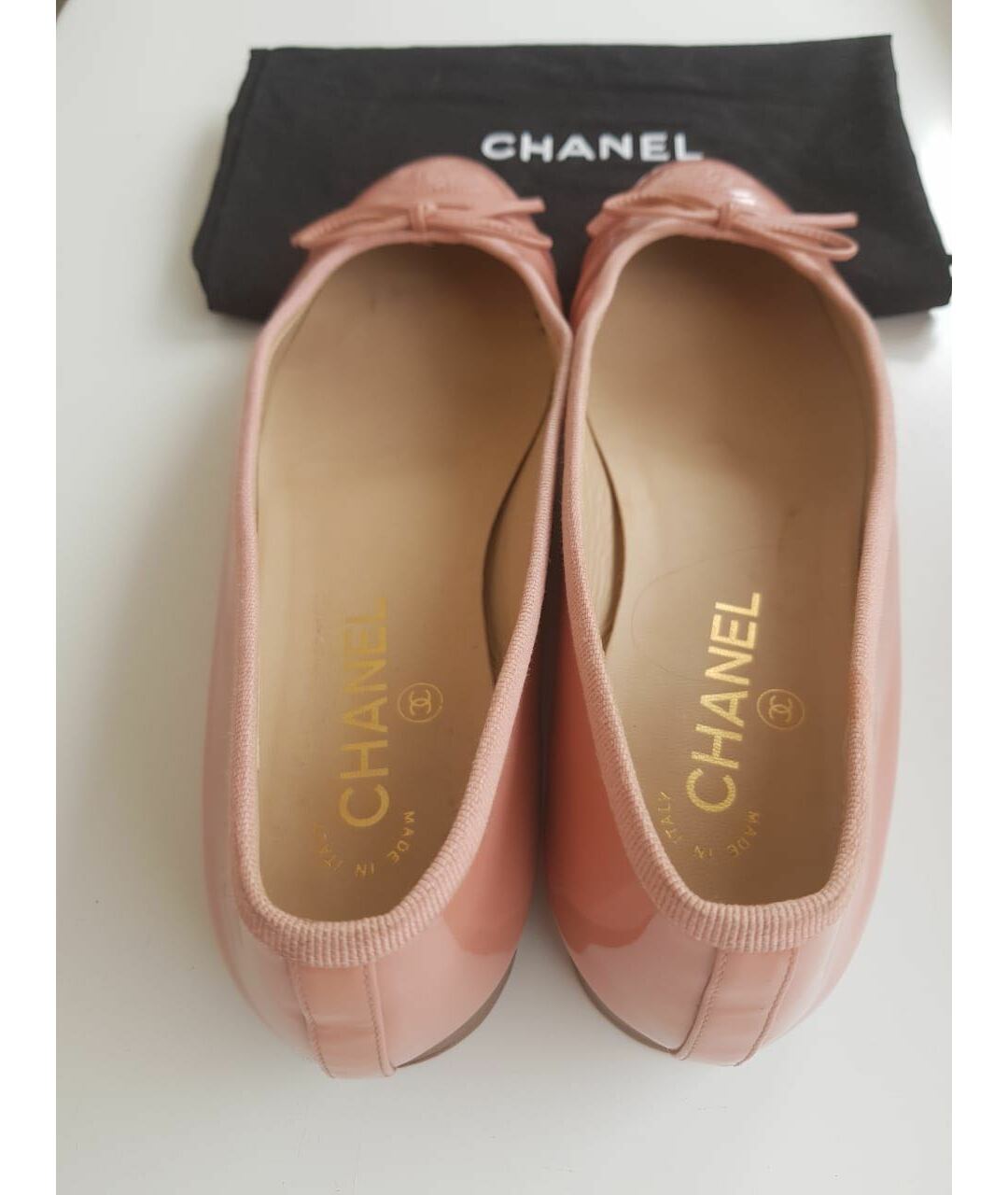 CHANEL PRE-OWNED Розовые балетки из лакированной кожи, фото 3