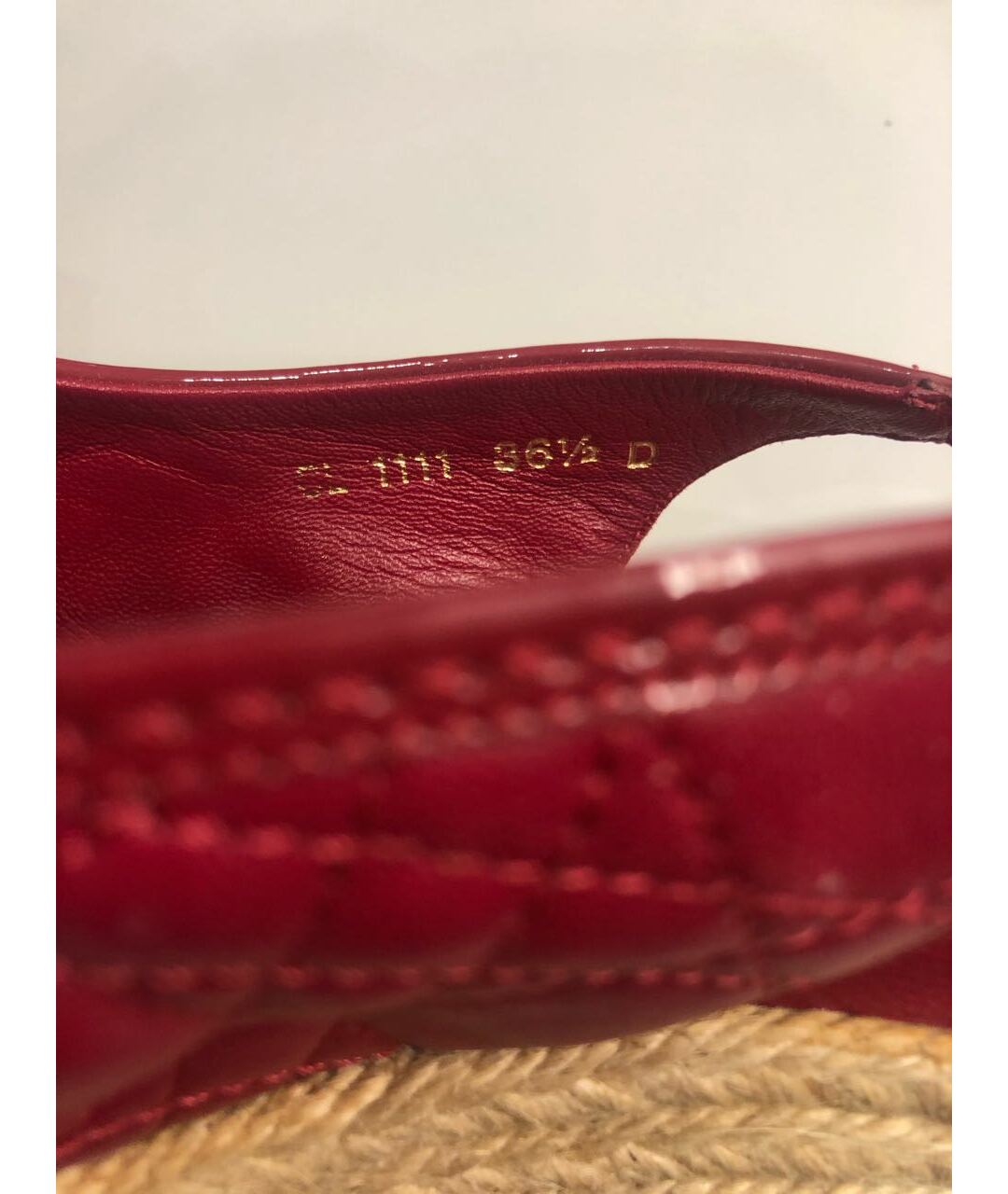 CHRISTIAN DIOR PRE-OWNED Красные кожаные босоножки, фото 7
