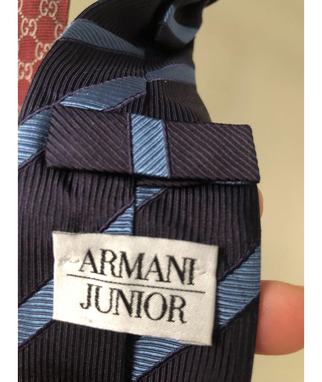 ARMANI JUNIOR Темно-синий шелковый бабочка/галстук, фото 3