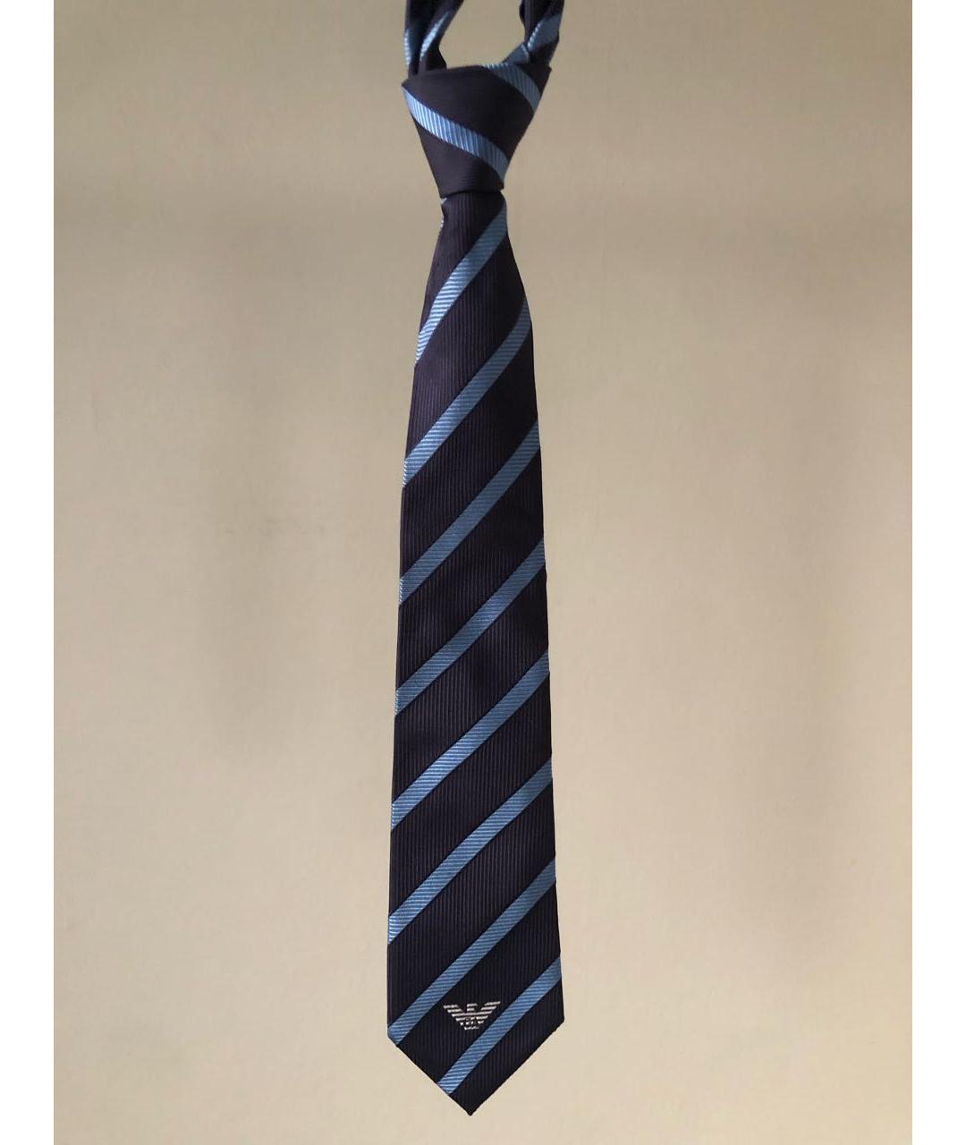 ARMANI JUNIOR Темно-синий шелковый бабочка/галстук, фото 7