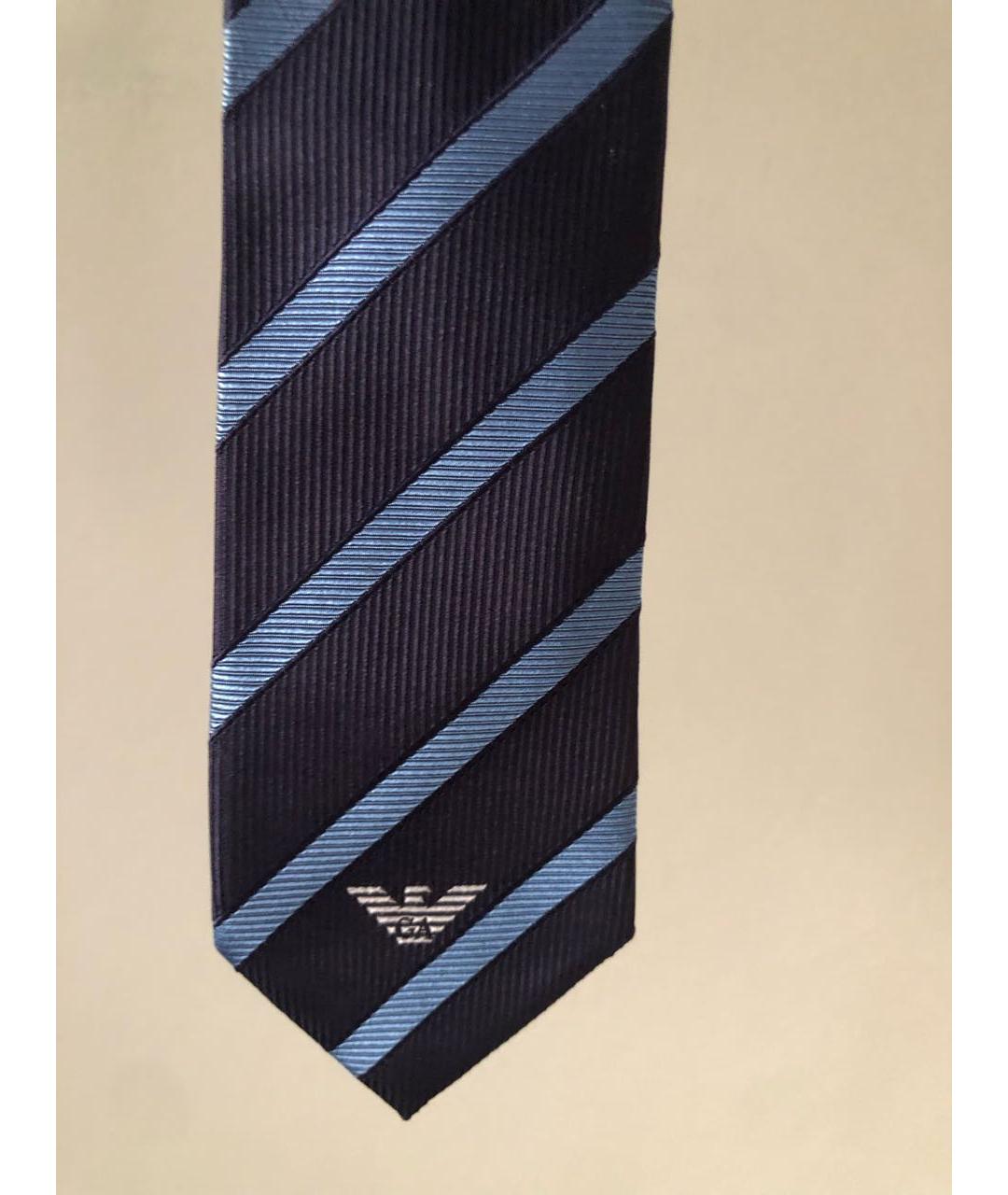ARMANI JUNIOR Темно-синий шелковый бабочка/галстук, фото 2