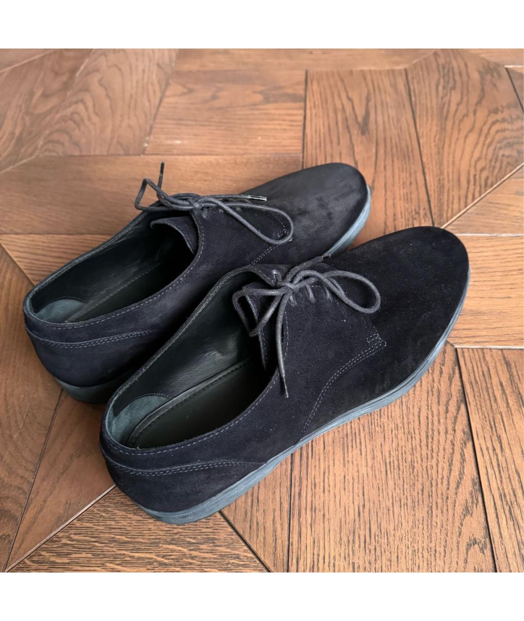 ERMENEGILDO ZEGNA Темно-синие замшевые туфли, фото 4