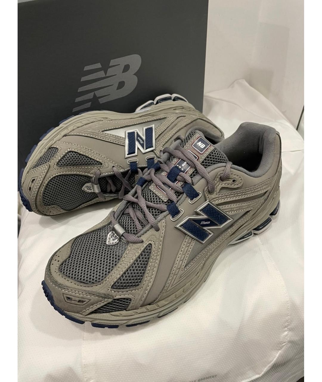 NEW BALANCE Хаки кожаные кроссовки, фото 6