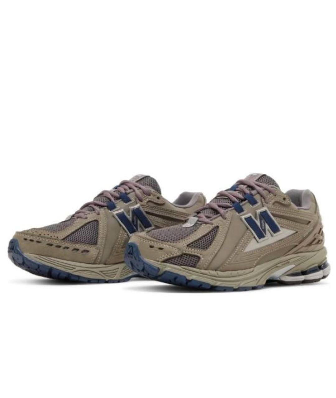 NEW BALANCE Хаки кожаные кроссовки, фото 2