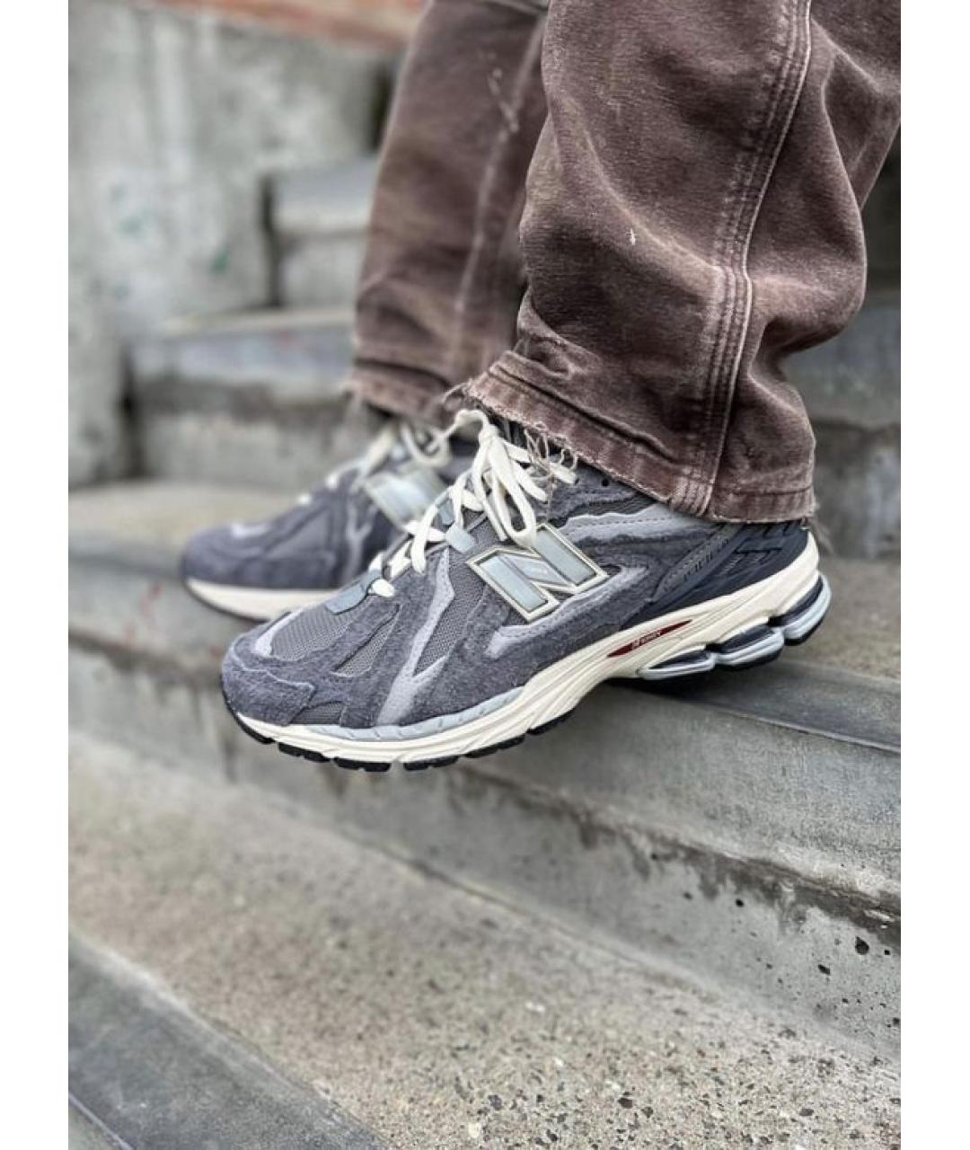 NEW BALANCE Серые замшевые низкие кроссовки / кеды, фото 5