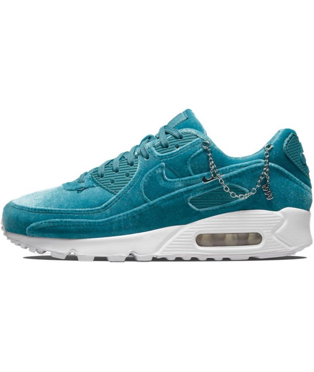 NIKE Бирюзовые бархатные кроссовки, фото 7