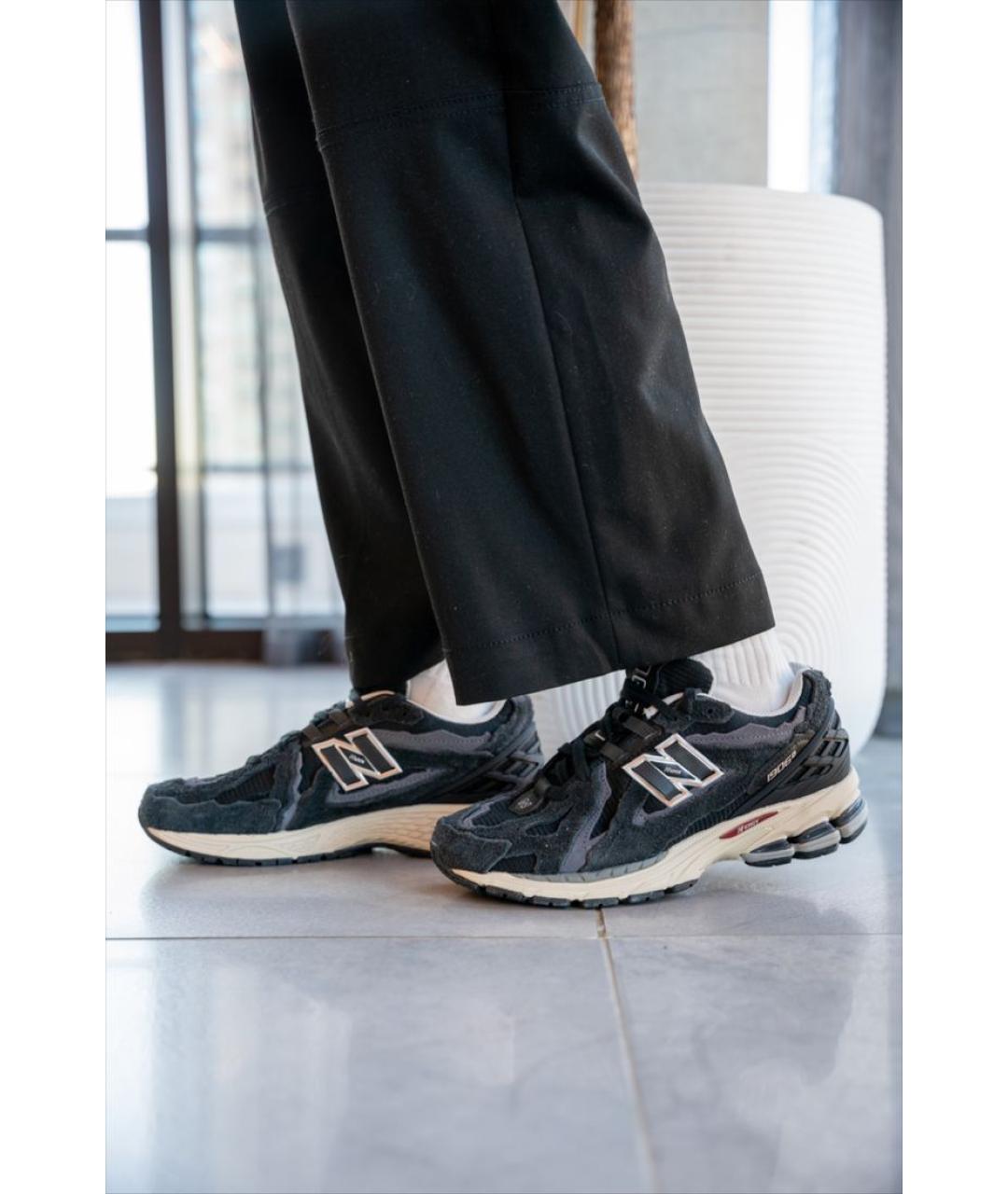 NEW BALANCE Черные замшевые низкие кроссовки / кеды, фото 5