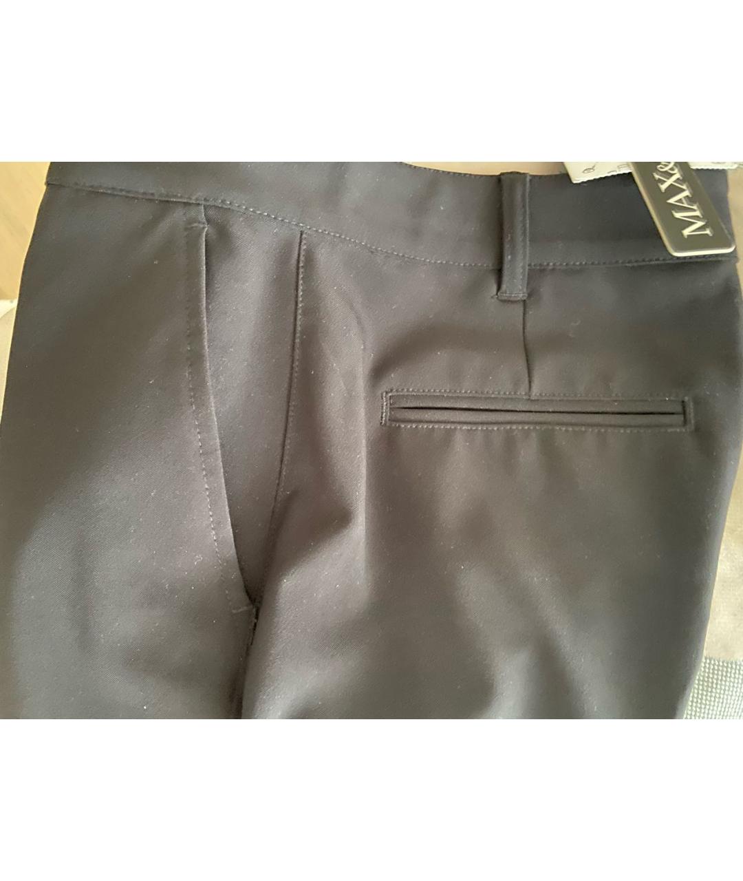 MAX&CO Черные полиэстеровые прямые брюки, фото 5