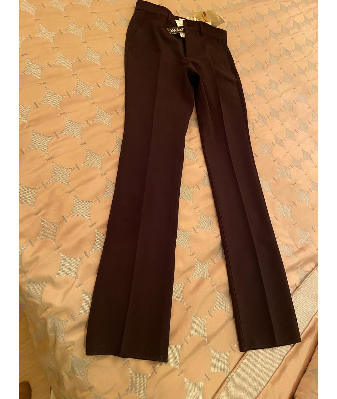 MAX&CO Черные полиэстеровые прямые брюки, фото 6