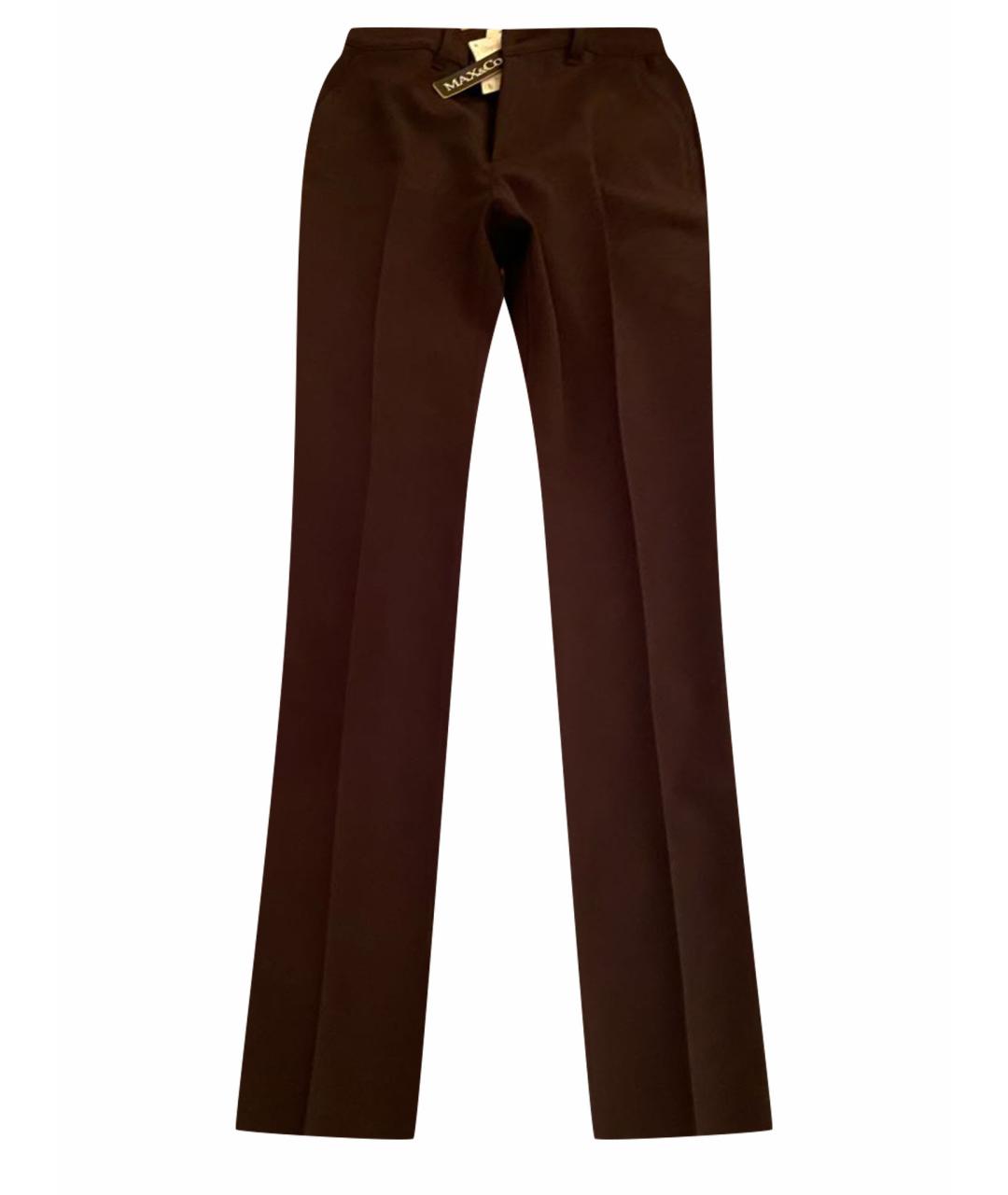 MAX&CO Черные полиэстеровые прямые брюки, фото 1