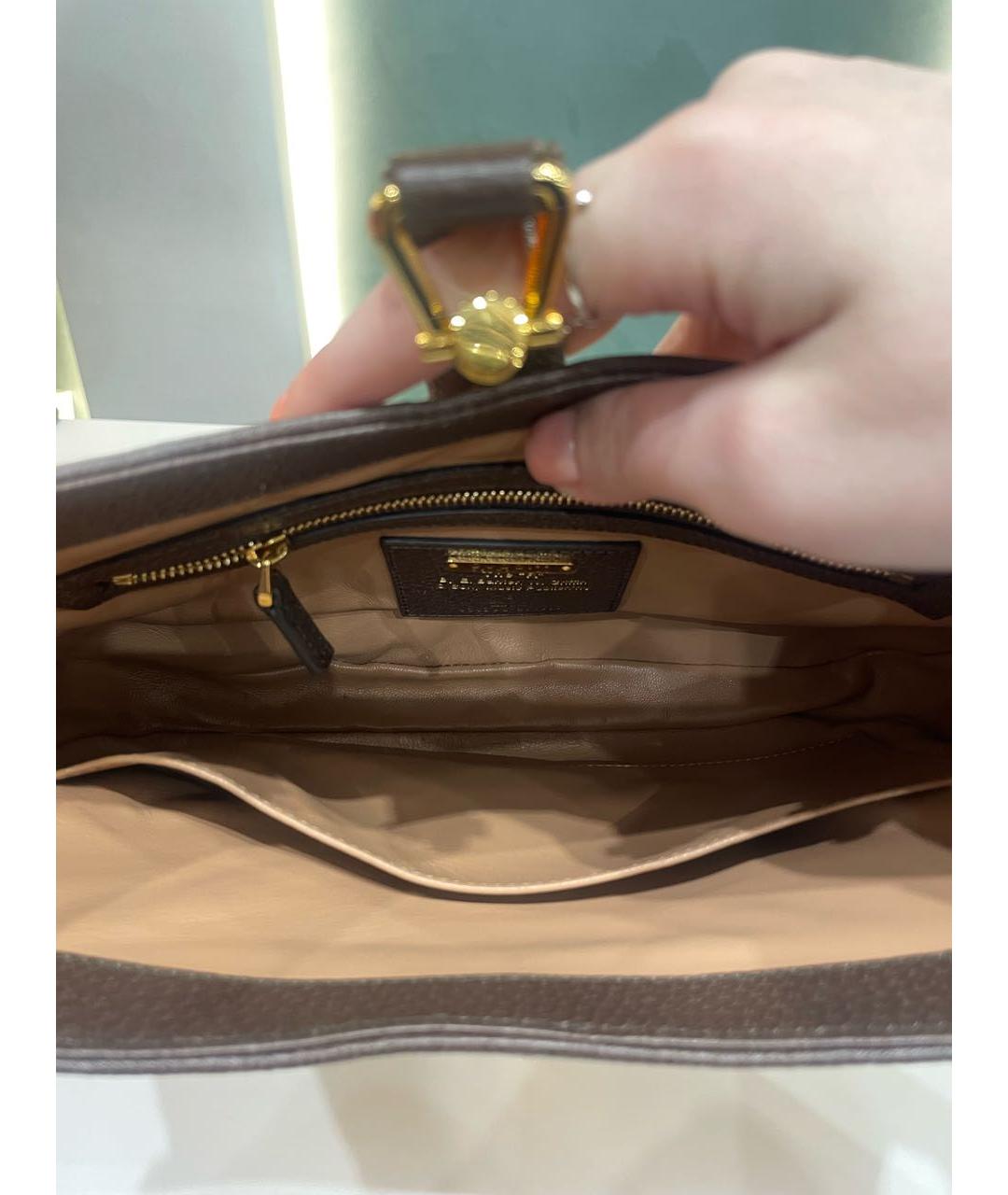 GUCCI Коричневая сумка с короткими ручками, фото 5