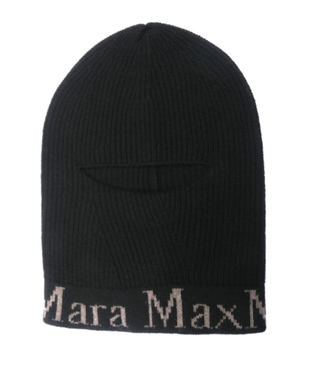 MAX MARA Черная шерстяная шапка, фото 1