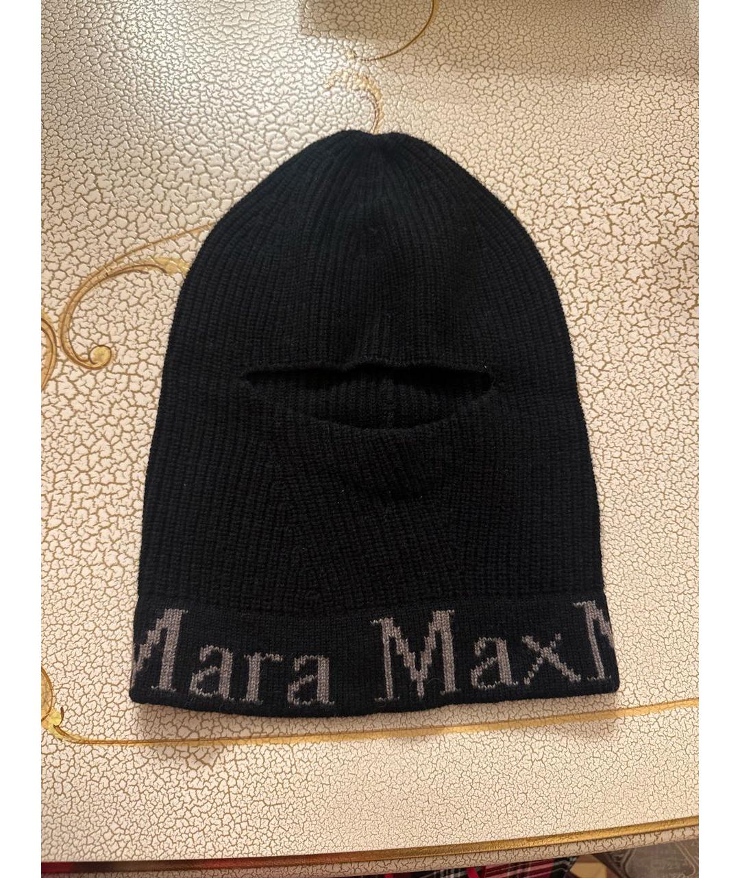 MAX MARA Черная шерстяная шапка, фото 2