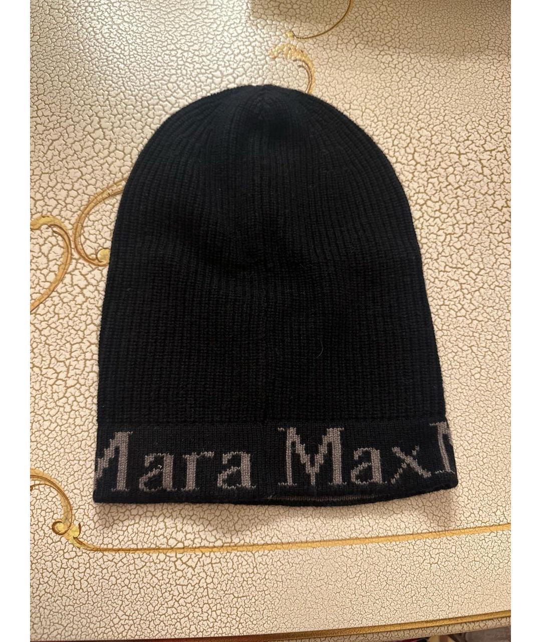 MAX MARA Черная шерстяная шапка, фото 3