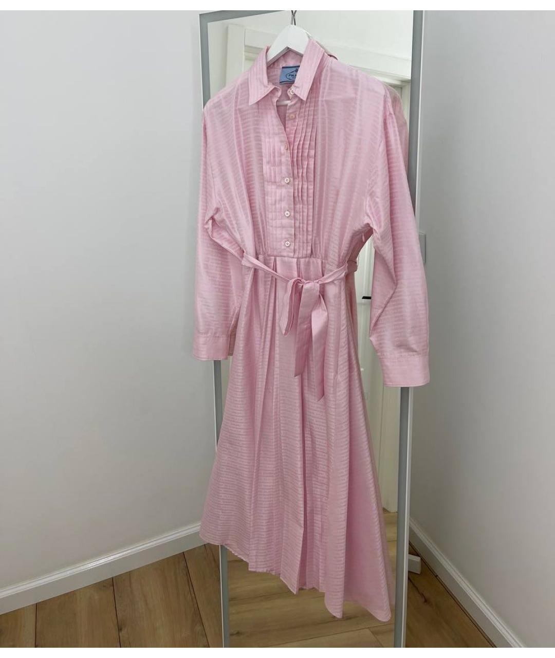PRADA Розовое хлопковое повседневное платье, фото 9
