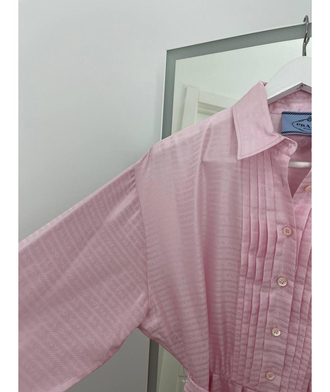 PRADA Розовое хлопковое повседневное платье, фото 3