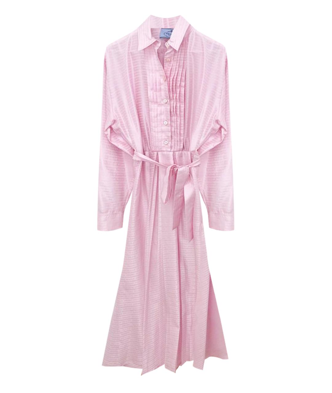 PRADA Розовое хлопковое повседневное платье, фото 10