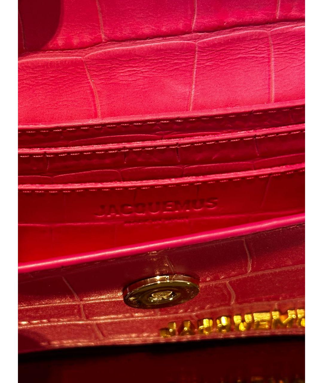 JACQUEMUS Розовая сумка через плечо из искусственной кожи, фото 7