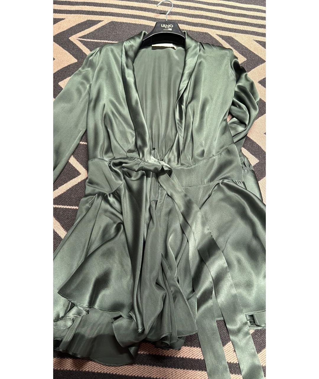 ZIMMERMANN Зеленые шелковое коктейльное платье, фото 4