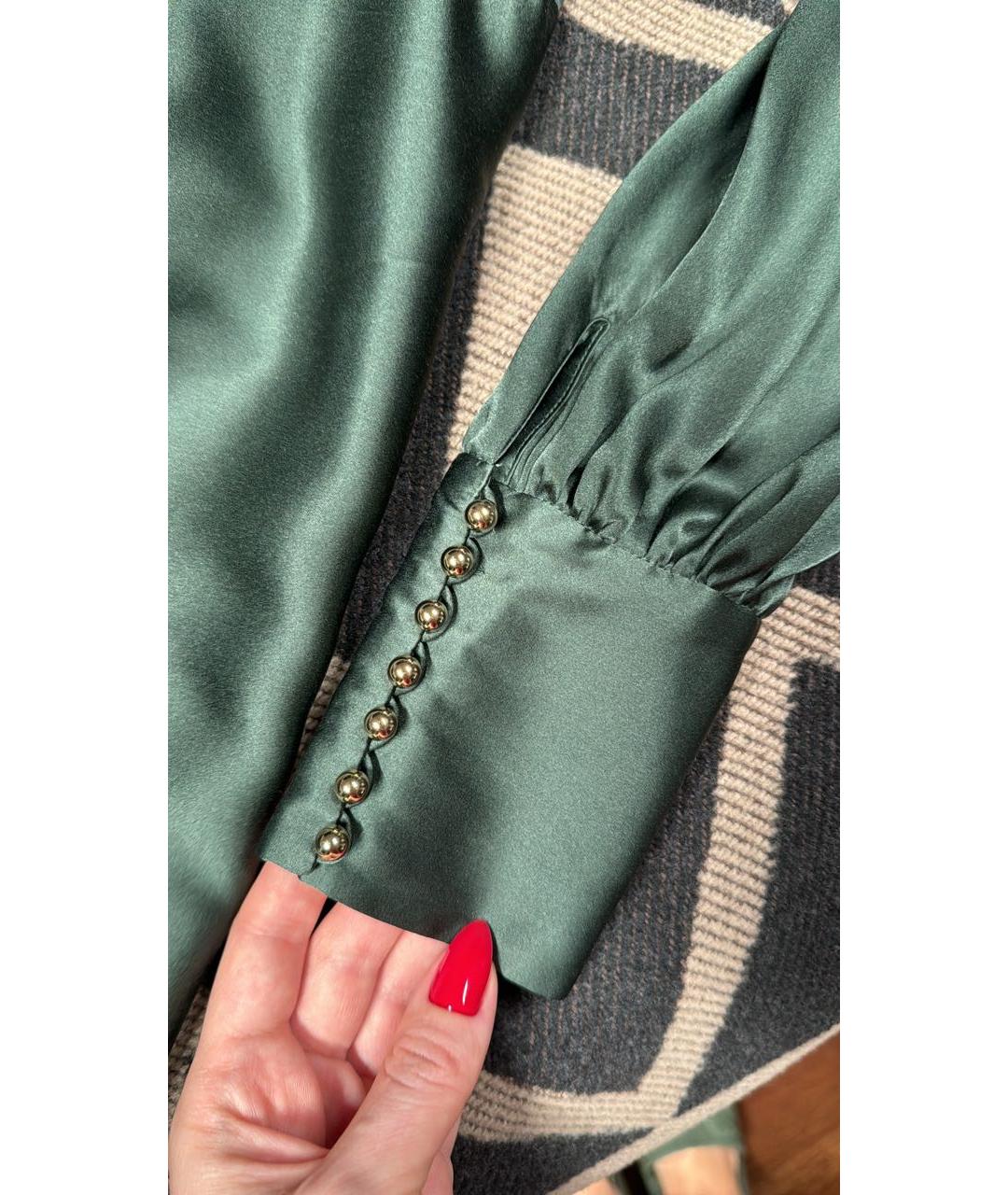 ZIMMERMANN Зеленые шелковое коктейльное платье, фото 5