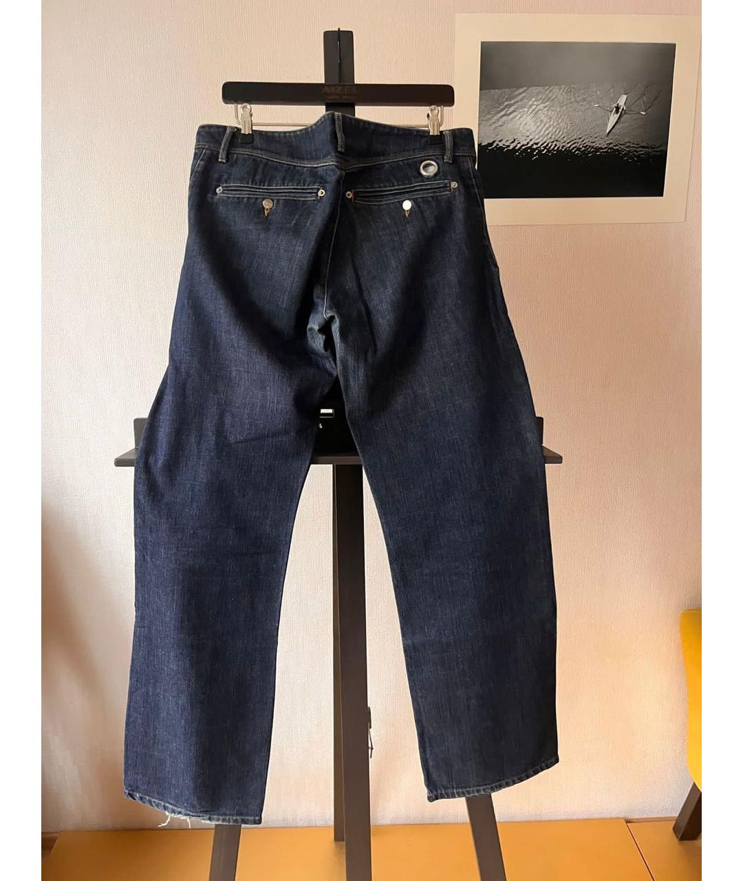 EMANUEL UNGARO Синие хлопковые прямые джинсы, фото 2