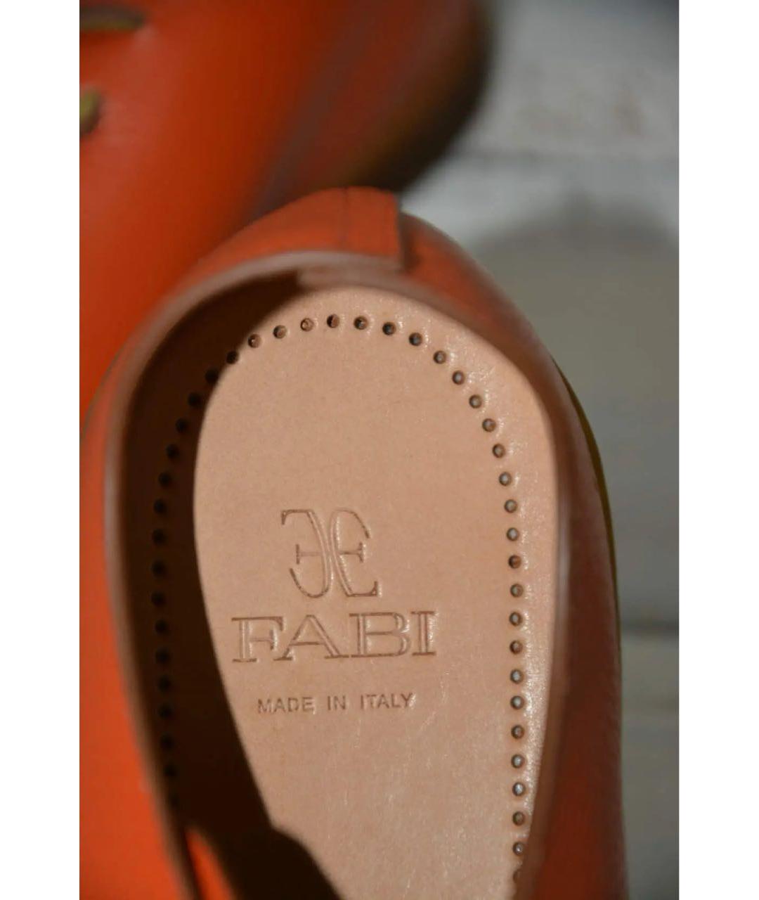 FABI Оранжевое кожаные кеды, фото 3
