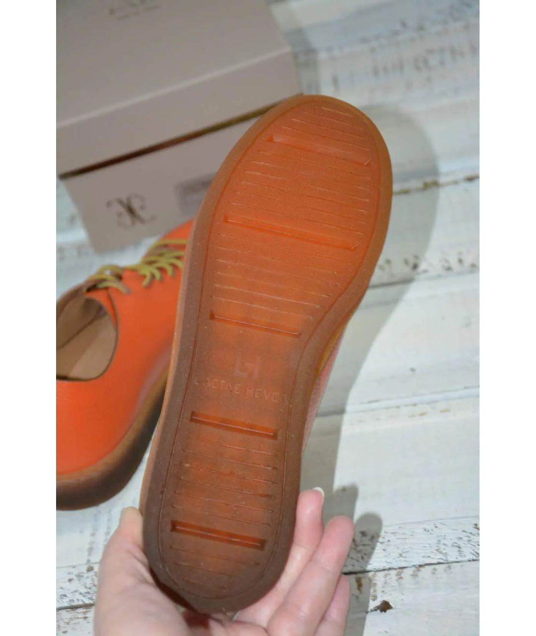 FABI Оранжевое кожаные кеды, фото 6