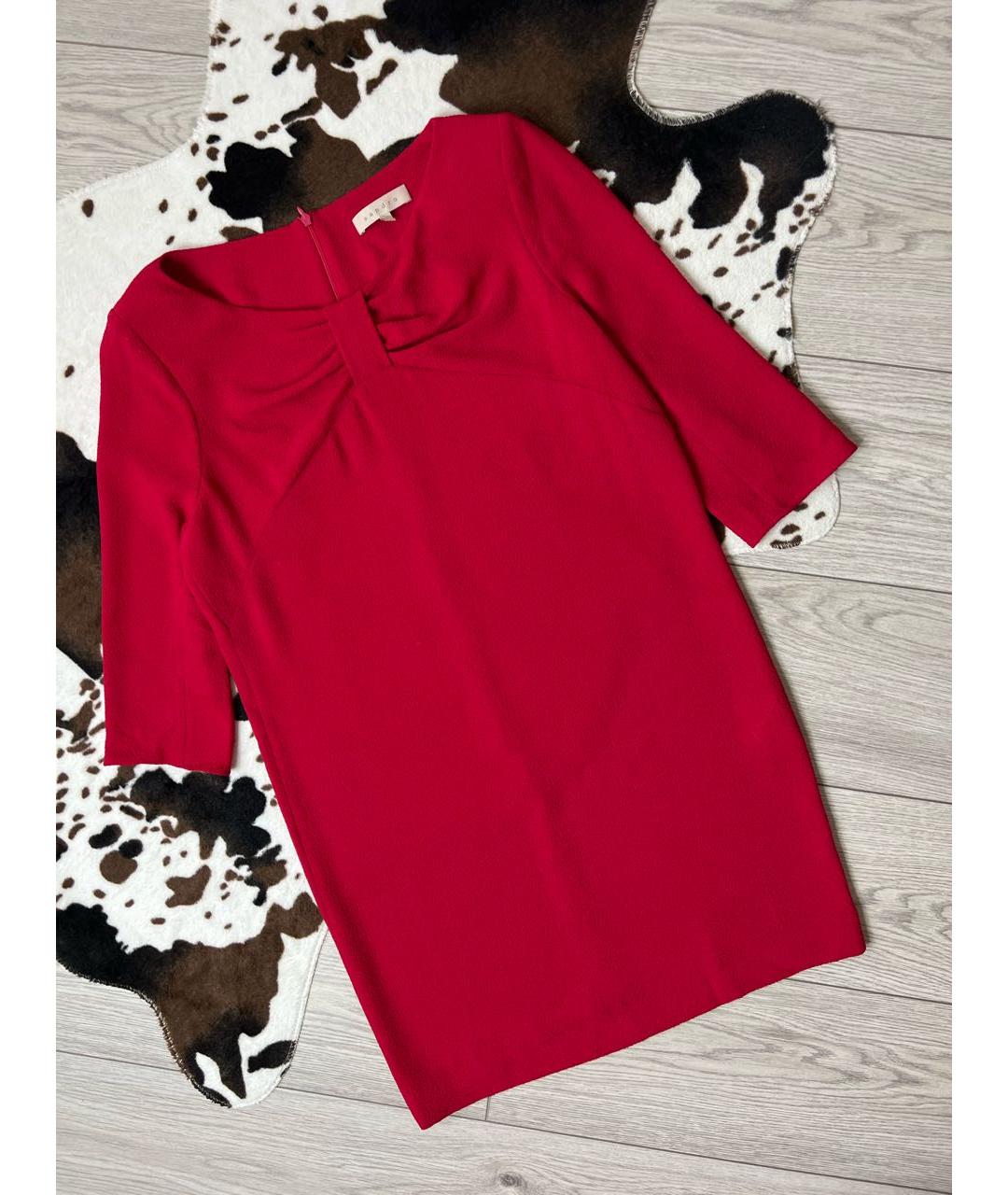 SANDRO Красное полиэстеровое платье, фото 9