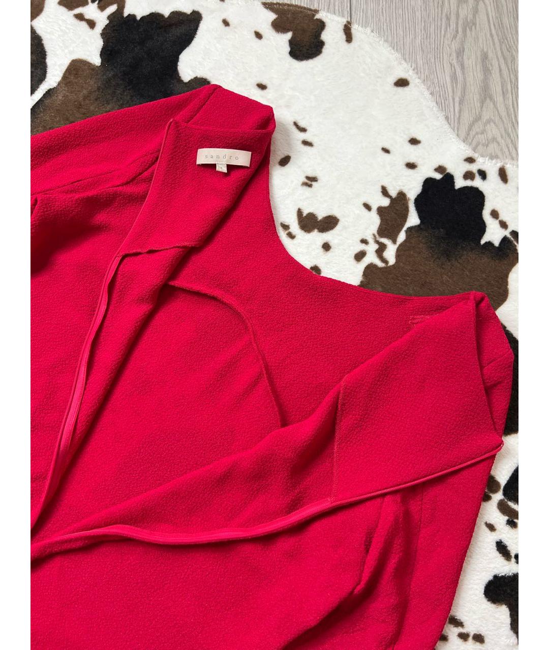 SANDRO Красное полиэстеровое платье, фото 5