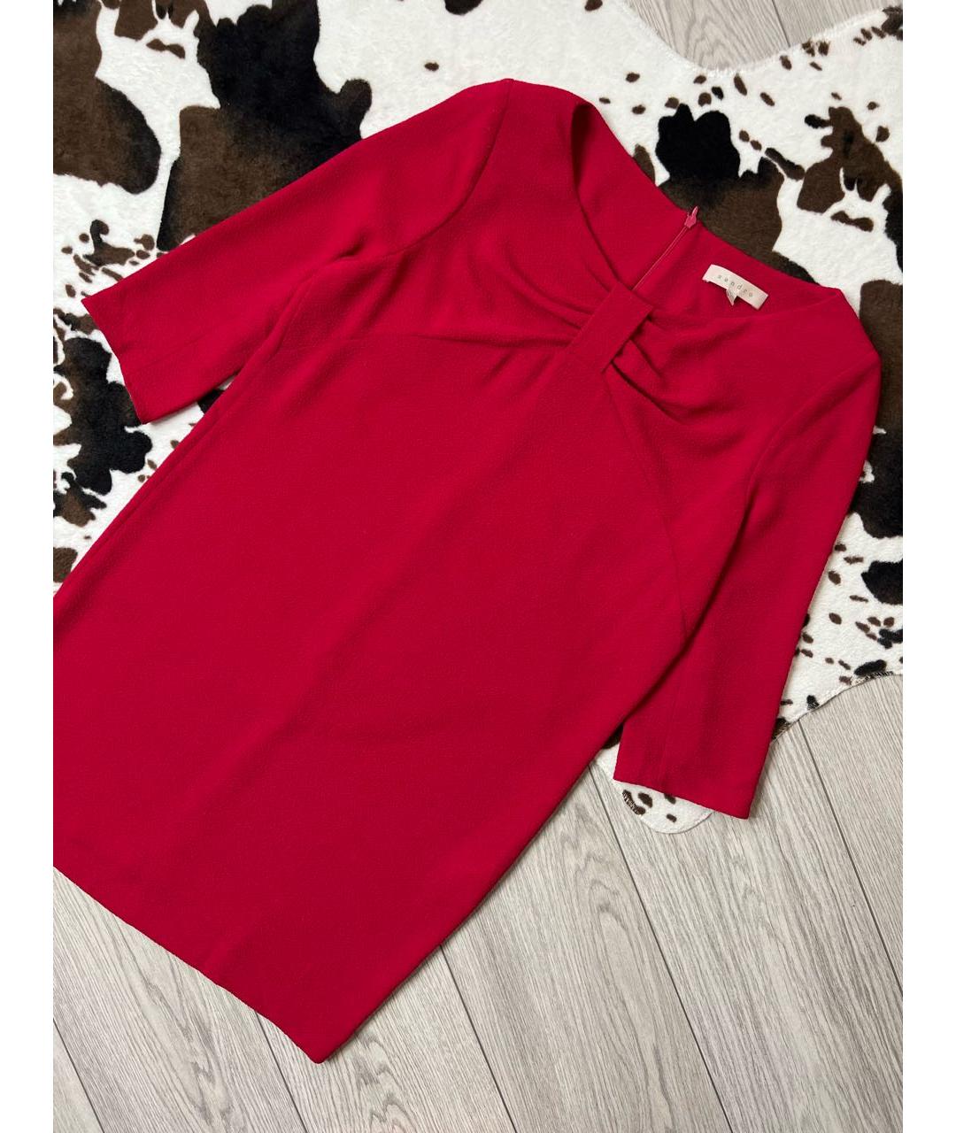 SANDRO Красное полиэстеровое платье, фото 2