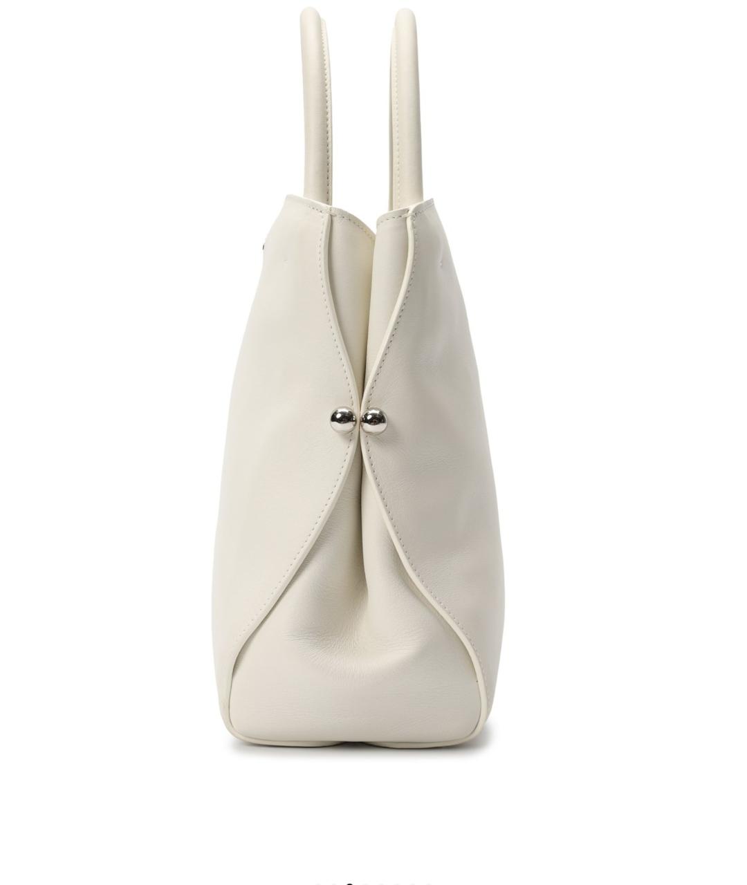 CHRISTIAN DIOR PRE-OWNED Белая кожаная сумка с короткими ручками, фото 2