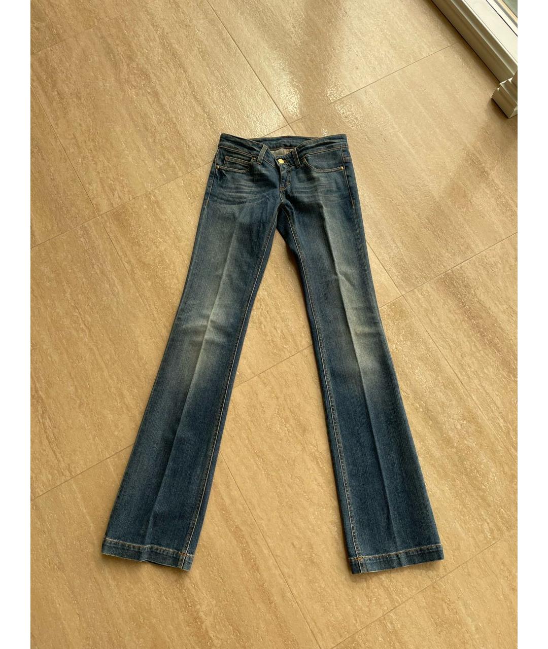 GUCCI Синие хлопко-эластановые джинсы клеш, фото 8