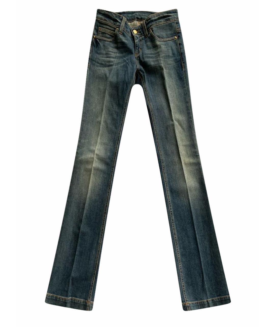GUCCI Синие хлопко-эластановые джинсы клеш, фото 1